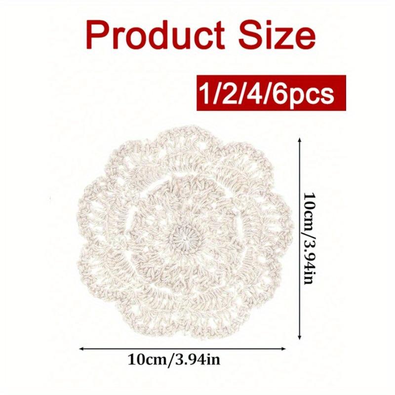 Woven Hollow Out Coaster, Modern Polyester Drink Coaster For Home, Solid Color Coasters For Insulation, Kitchen, Dining Room, Bedroom