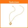 Elegant Alloy Double Heart Necklace Stylish Minimalist Design For Trendy Outfits