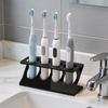 Modern 3D Printed Toothbrush Stand Organizers For Electric Brushes And Mouth Care Products In Delicate Black Or White