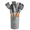 12-Piece Lightweight Silicone Kitchenware Set: Spatula, Whisk & More. Multiple Colors. Safe for Non-Stick Pans.