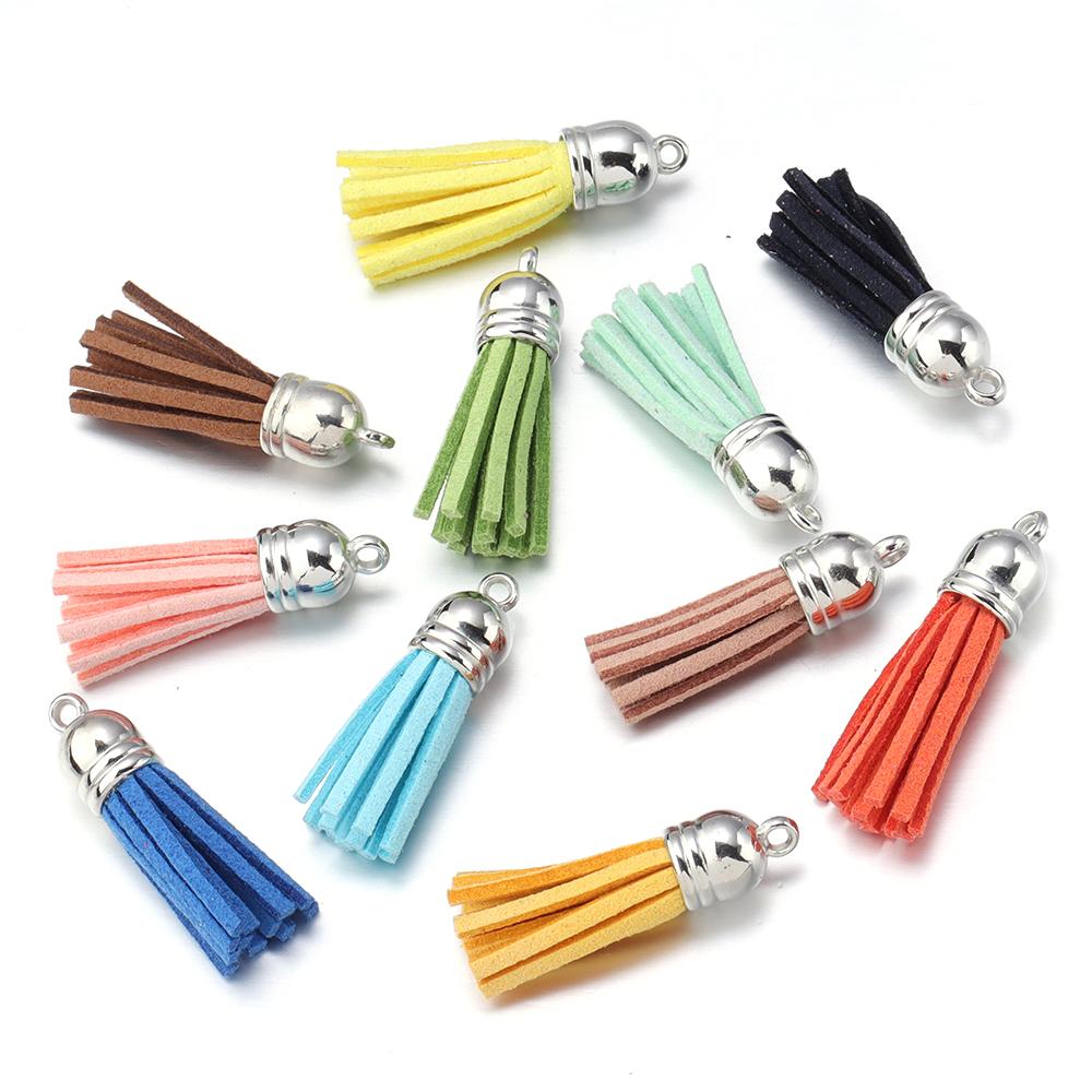 

10-20pcs Colorful Mini Tassels Korean Velvet Fringed Suede Faux Leather Tassel Pendant DIY Keychain Phone Chain Jewelry Making Length 30mm 20pcs