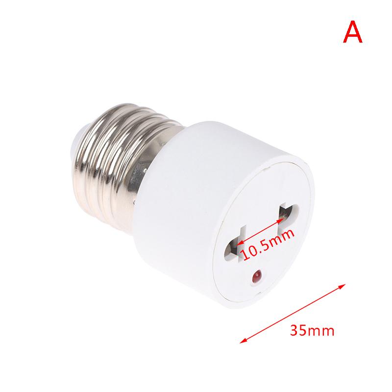 E26 E27 Screw B22 Bayonet Lamp Holder  To Us Eu Ac Power Plug Adapter Converter