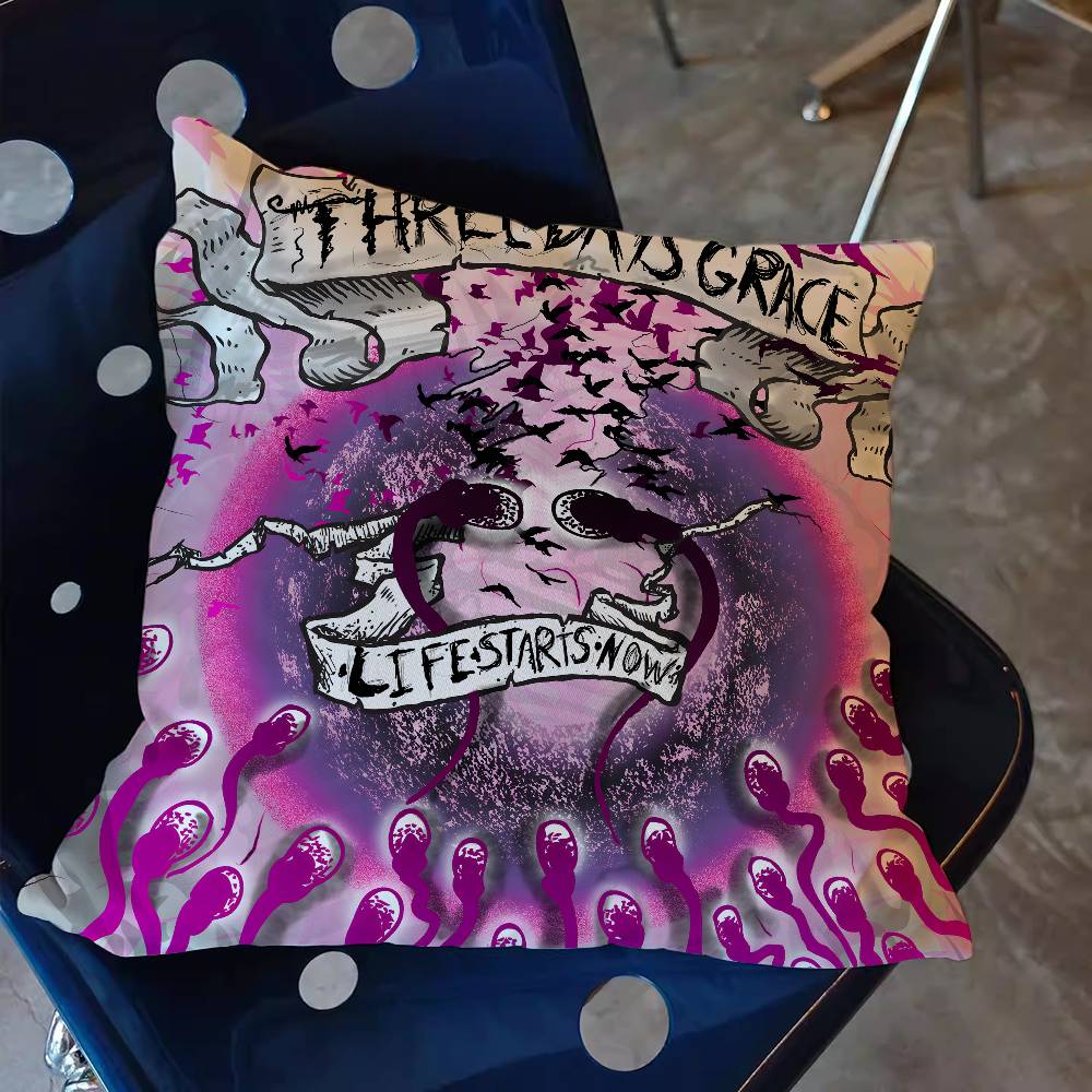 Band Hardrock TThree Days Grace Pillow Cover Design cushion Cover decor Holiday Decorati