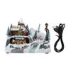 Christmas Snow House Figurine with Led Light Glowing Music Rotation for Home Bedroom Children Room Decoration