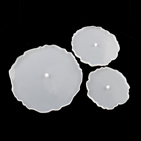 3-stufiger unregelmäßiger Obstteller-Untersetzer zum Selbermachen, Epoxid-Silikon-Gussform, Halter, Ständer