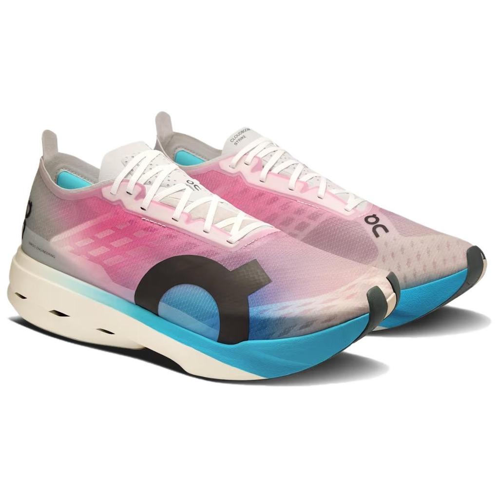 On Cloudboom Strike Fashion Trend Breathable Low top Running Shoes Men's Pink Blue 3ME30483195