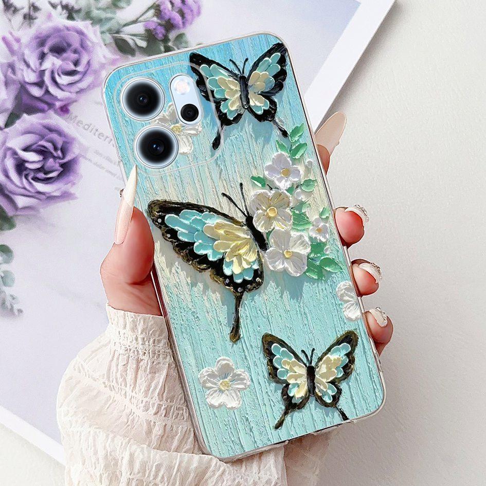 For Cover OPPO Reno 14F 2025 Case Reno14F Popular Bamboo Bowknot Soft Silicone Clear TPU Bumper For OPPO Reno14 F CPH2743 Shells