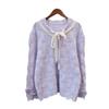 Autumn and winter new loose three-dimensional flower knitted cardigan lazy wind soft waxy temperament sweater jacket women
