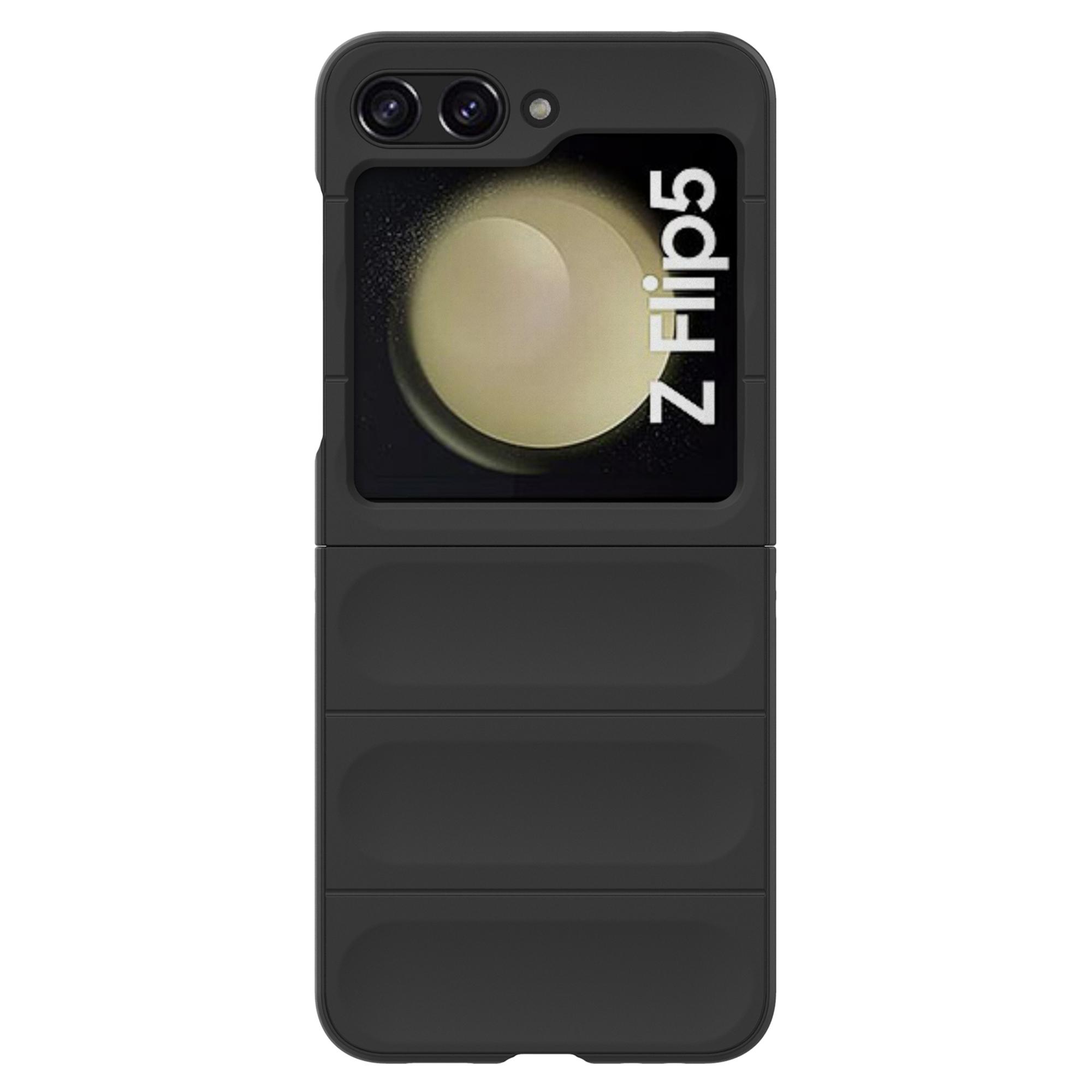 

For Samsung Galaxy Z Flip5 5G Case Shockproof Rugged Phone Cover Dark Grey