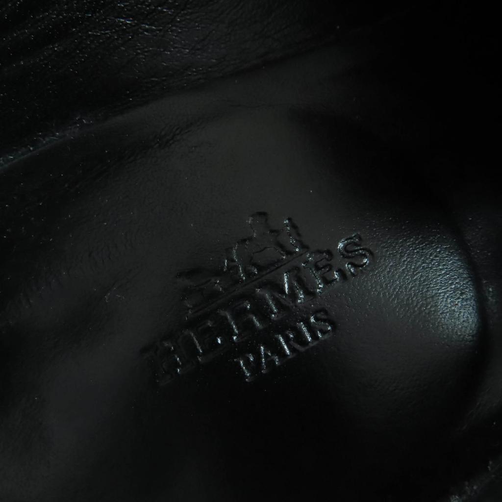 Mocasini HERMES superbi mocasini paris HMetal Piele Negru bej 37 17208Z Folosit