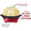 6 Quart Popcorn Machine, Stir Crazy Popcorn Popper Machine, Electric Hot Oil Popcorn Maker Machine, Large Lid for Serving Bowl and Two Measuring Cups