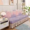Printed Stretch Sofa Bed Cover Armless Folding Sofa Covers with Skirt Elastic Couch Slipcover for Living Room Funiture Protector
