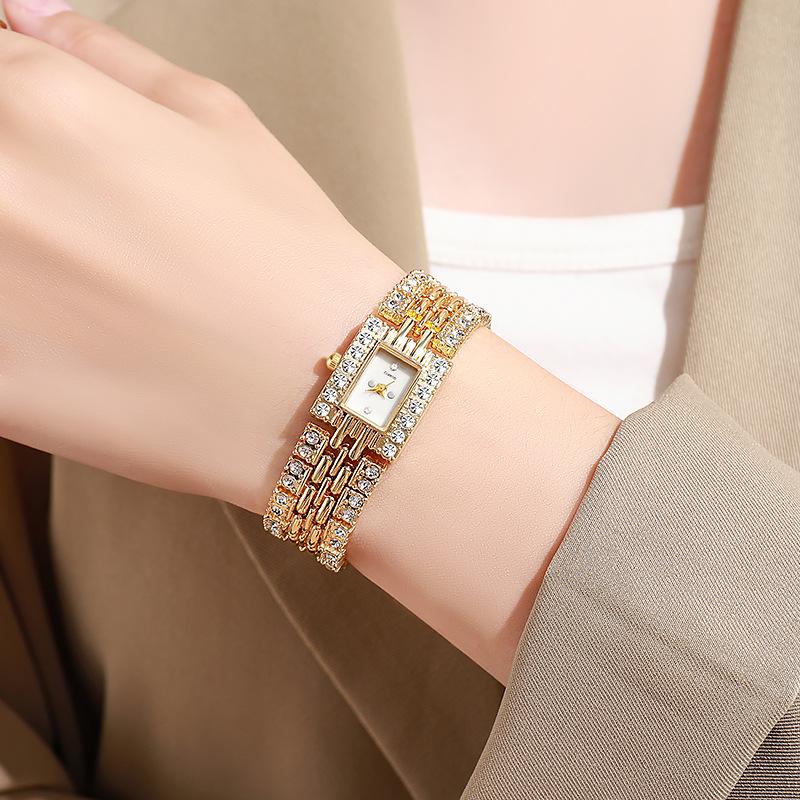 Niche Watch Square Simple Bracelet Watch, Women'S Watch Metal Three Colors
