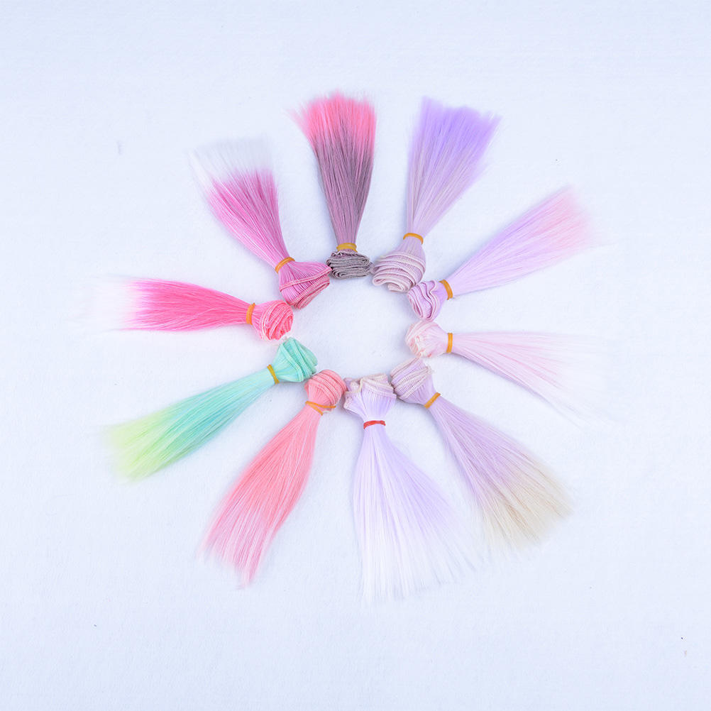 15 см * 100 см прямые волосы с градиентом DIY волосы/парики для куклы BJD 1/3 1/4 1/6 — фото 5