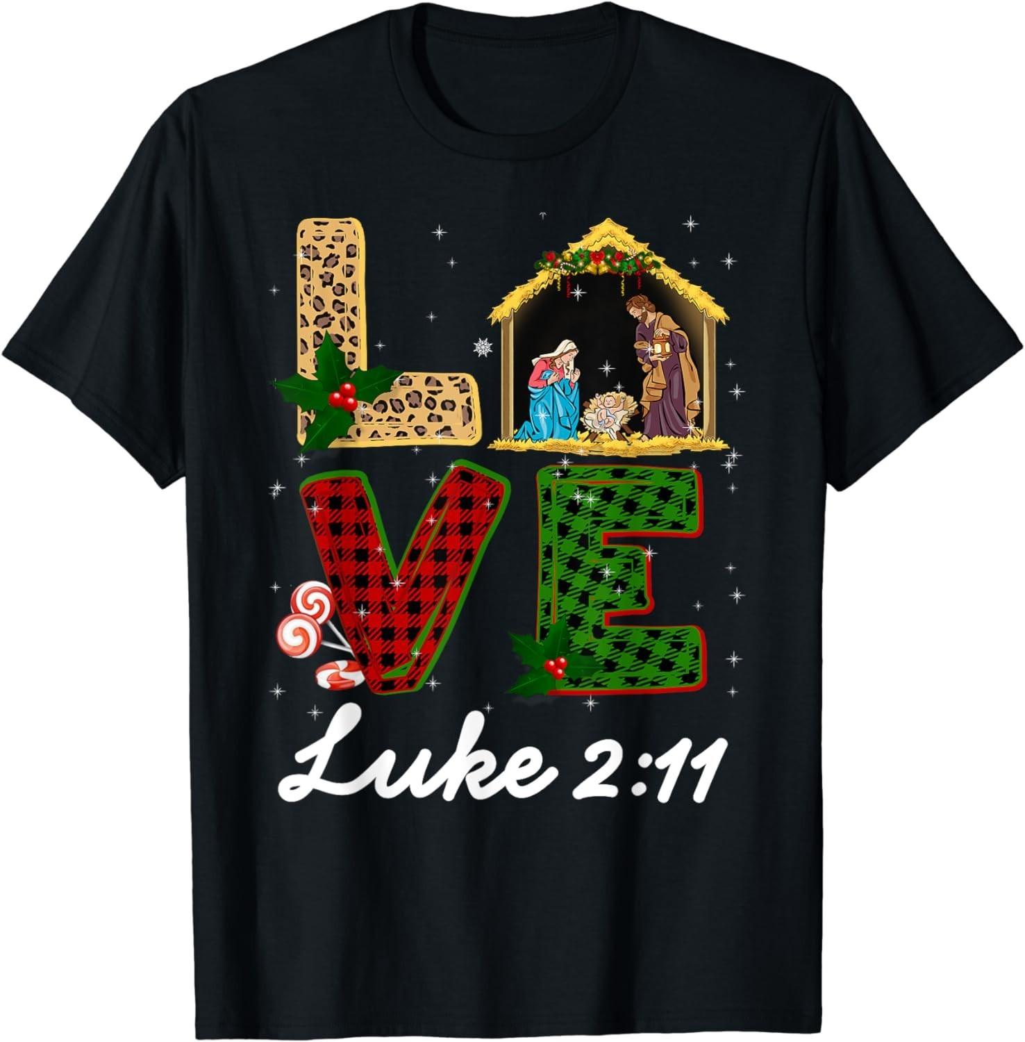 BEST! Tu Leopard Plaid Christmas Nativity Costume Christian Xmas Tee S-3XL XL