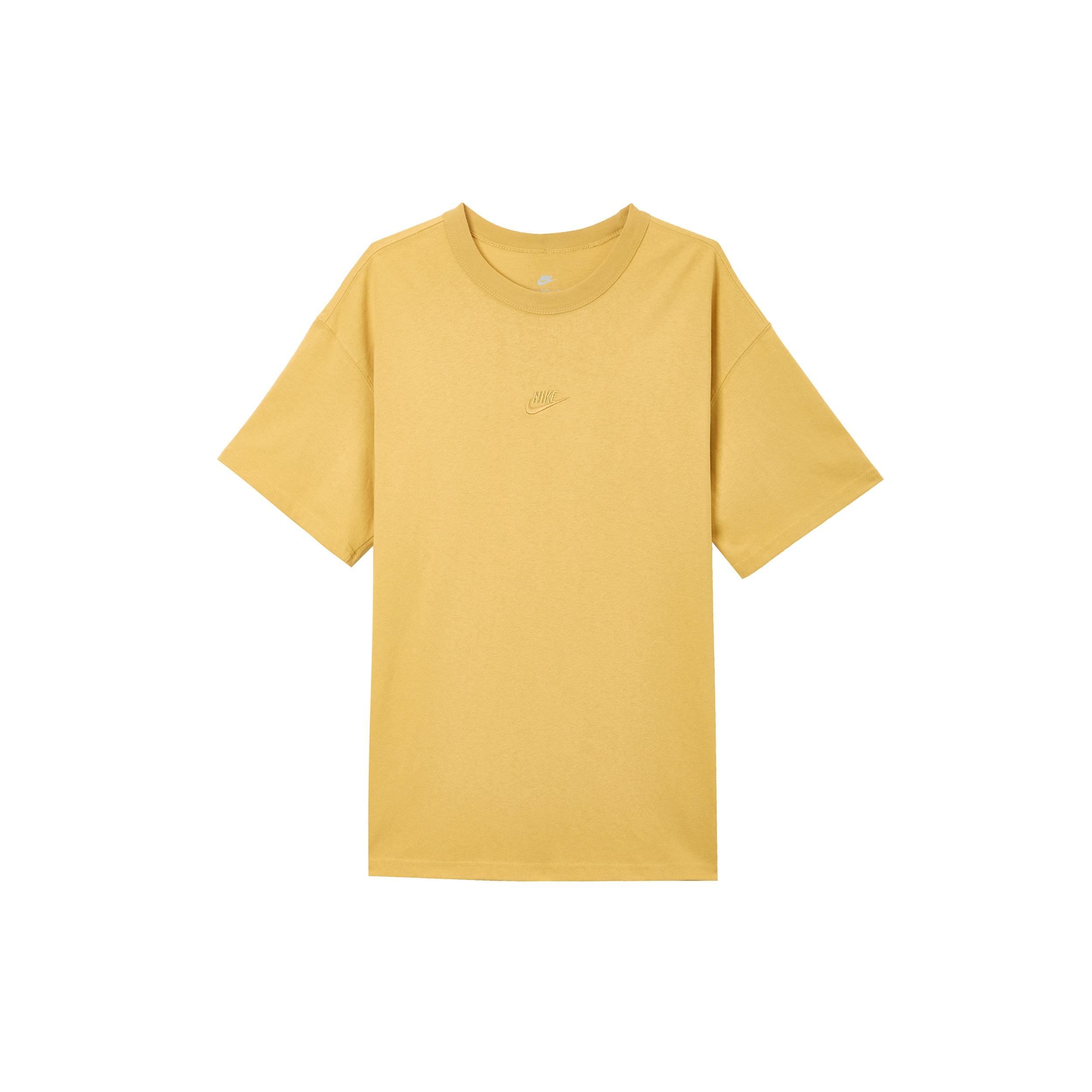 Nike Sportswear Premium Essentials Logo Round Neck Short Sleeve Yellow Men s DO7393-725 XXXL