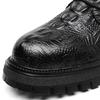 Podzim Zima Krokodýlí kůže Pánské Kotníkové Boty Trendy Kožené Pánské Kotníkové Boty Zip Street Cool Ležérní Pánská Obuv Botas Hombre