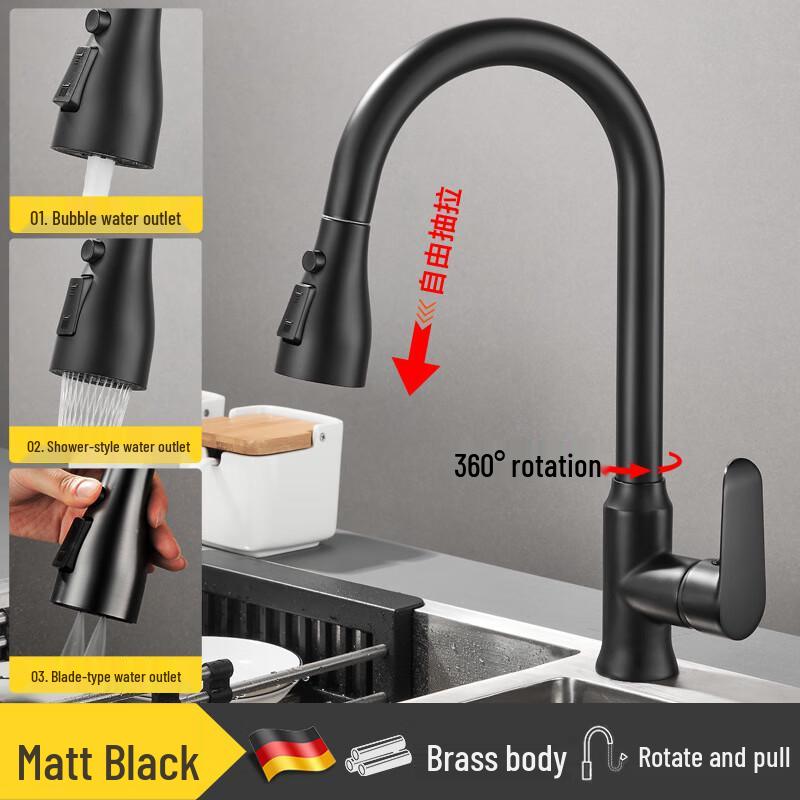 MDNG Kitchen Retractable Pull-Out Faucet