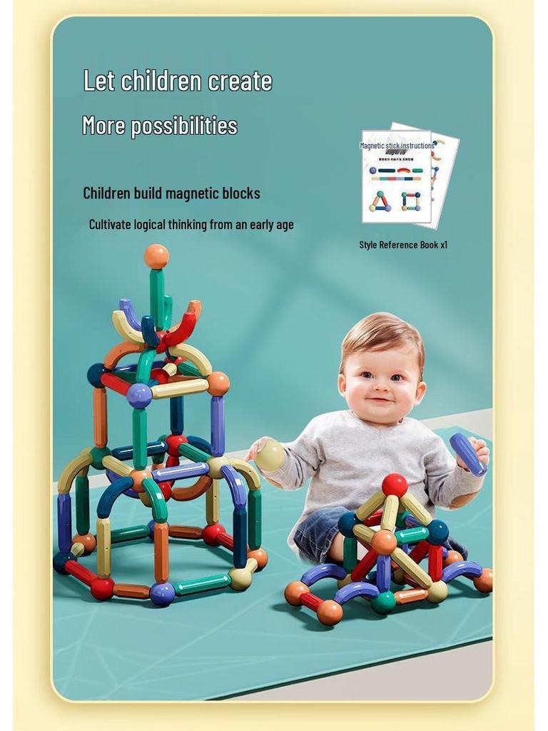 Magnetic Building Blocks: Toddler Educational Toys for Boys & Girls, Ages 3-6