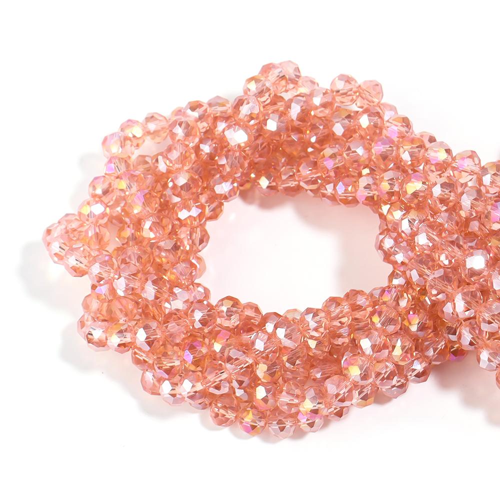 3/4/6/8/10mm Multicolor Crystal Glass Faceted Beads Rondelle Spacer Flat Abacus Bead For Jewelry Making DIY Necklace Accessories