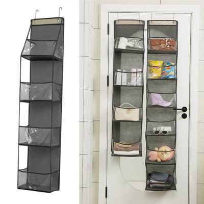 4/6-Tier Hanging Storage Bag Foldable Organizer Over-The-Door Holder For Hair Accessories Snacks Toys Clothes