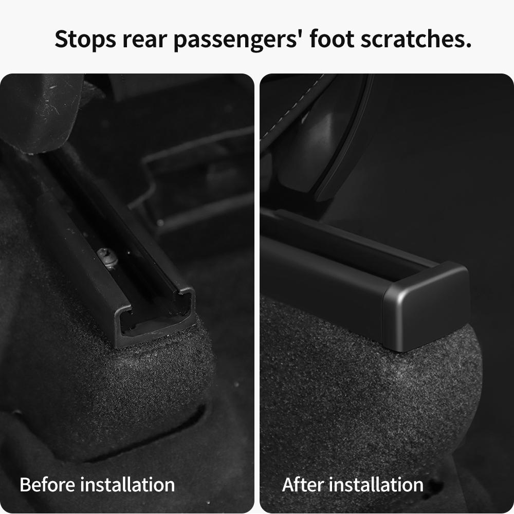 YZ For Tesla Model 3 Y Juniper Highland 2025 4pcs Seat Rail Cover Protector Rear End Pieces Backseat Slide Protection Anti-kick