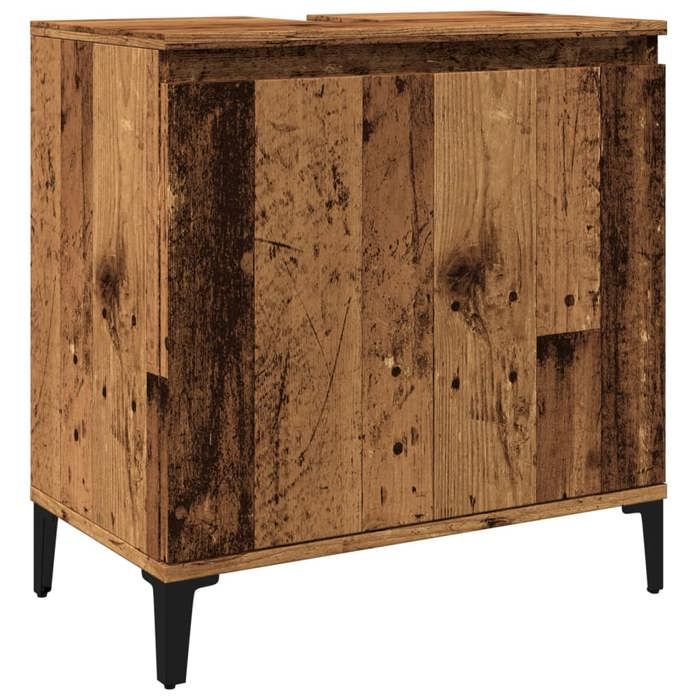 VidaXL Sink Cabinet Old Wood 58x33x60 Cm Engineered Wood, Bathroom Vanity Unit, Bathroom Furniture, 857117