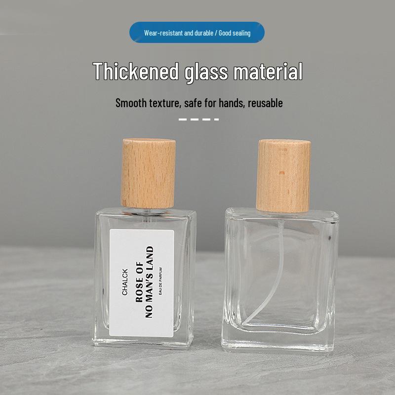 Travel-Friendly Transparent Glass Perfume Refill Bottle - Portable Sealed Spray Design