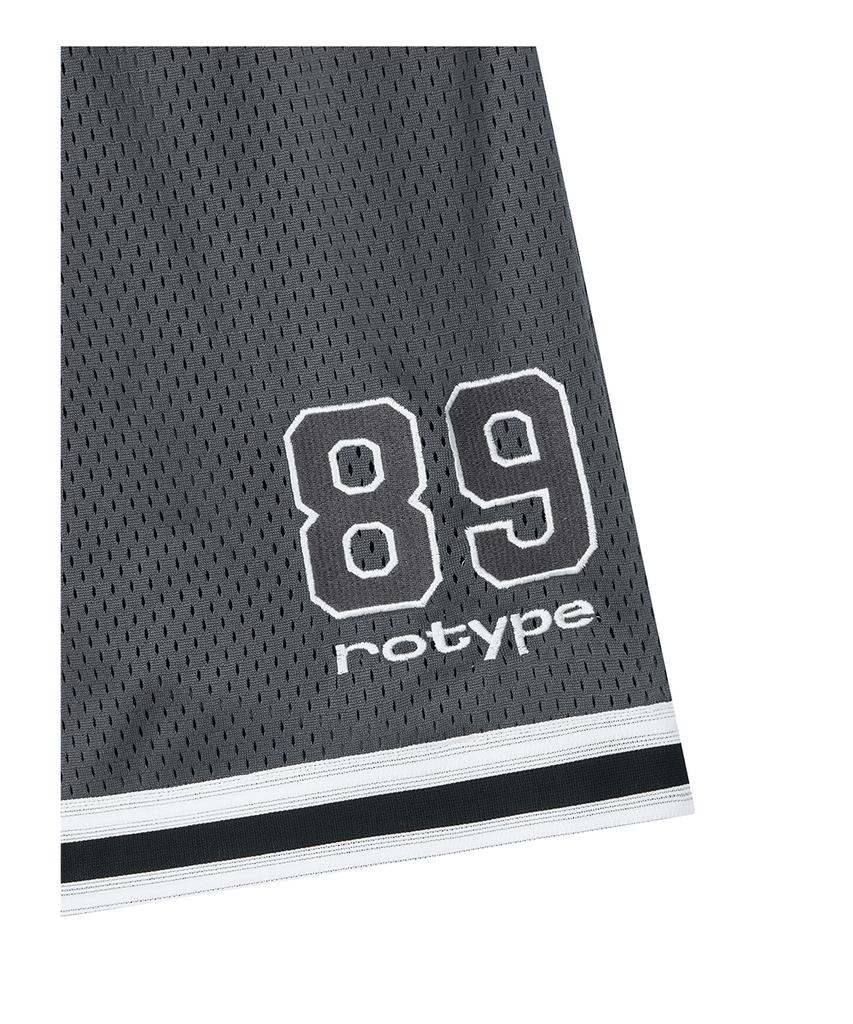 Lotaib 89 Logo Mesh Basketball Shorts - Gray