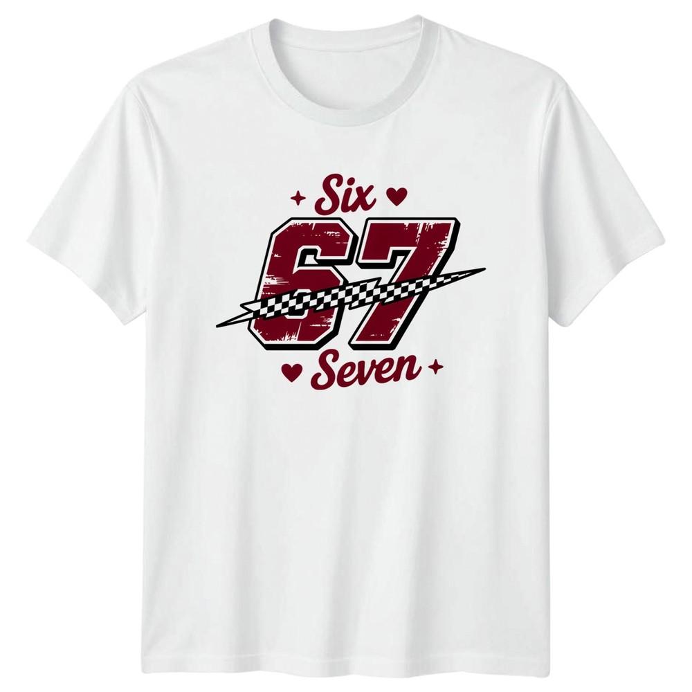 Six 67 Seven Unisexs TShirt 67th Birthday Racing 67th Birthday Gift For Her S