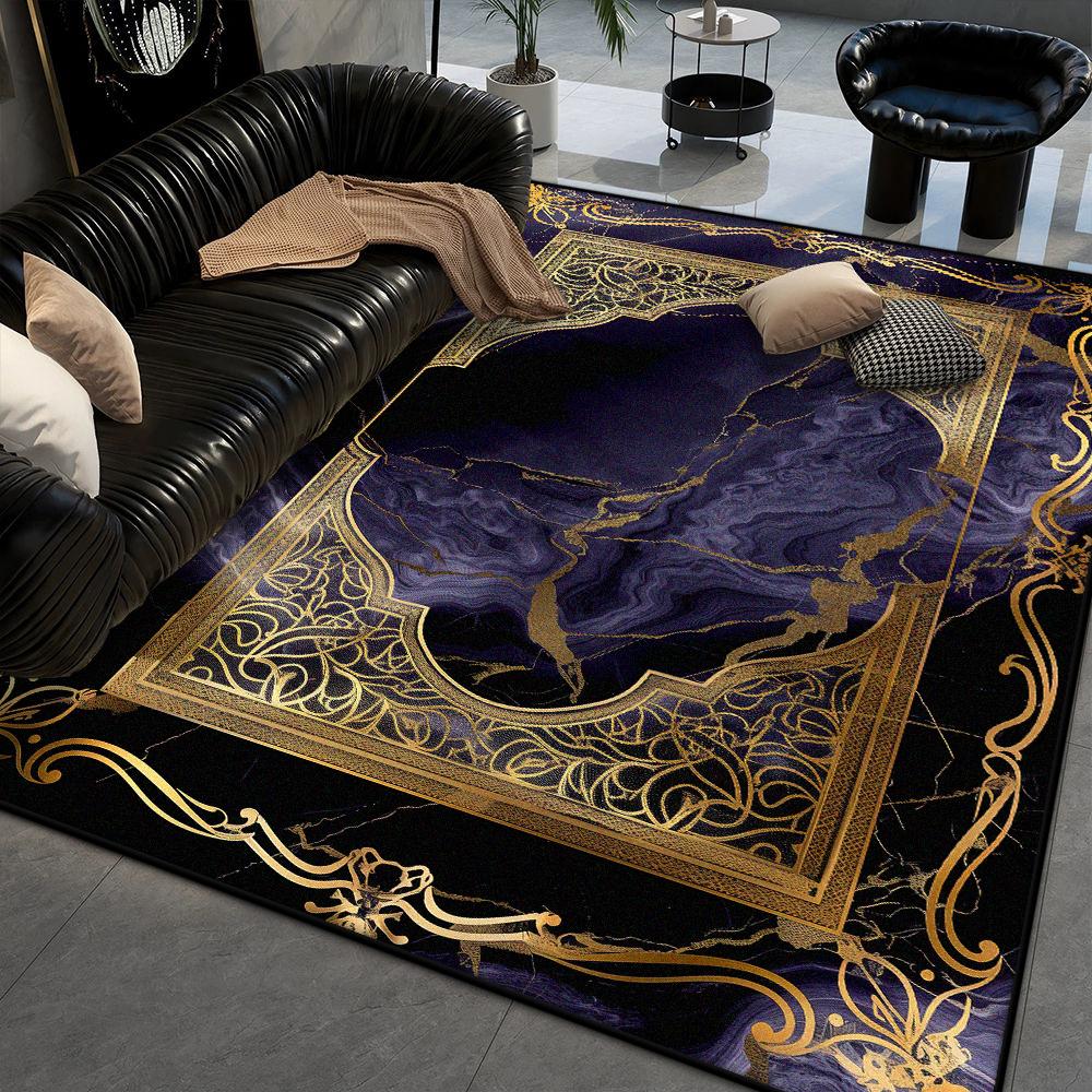 Marble Style Big Size Antiskid Carpet Living Room Soft Machine Washable Bedroom Decoration Rug Easy Cleaning Coffee Tables Mat