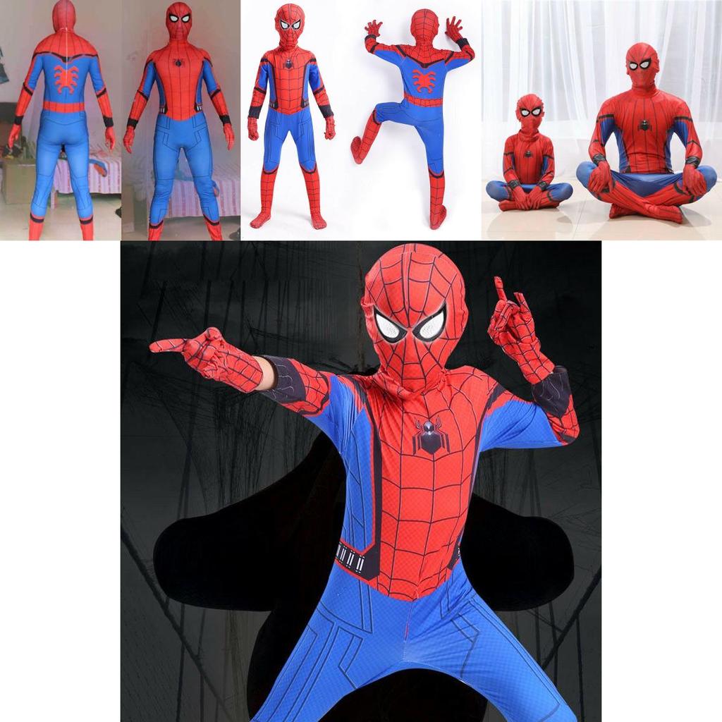 High Quality Durable Homecoming Spiderman Costume Tights Suit For Kids And Adults
