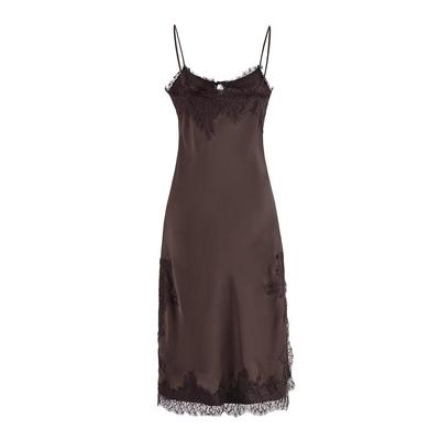 European Autumn Women's Mid-Length Lace Camisole Dress 2025