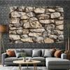 Background Banner with Background Fabric with Simple Stone Wall Themed Party Pattern, Suitable for Exterior and Interior Decoration.