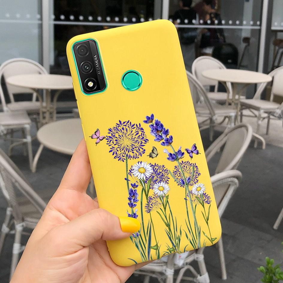 For Funda Huawei P Smart 2020 Case Coque Popular Lavender Flower Phone Case For Huawei P Smart 2020 6.21" Soft Shockproof Bumper