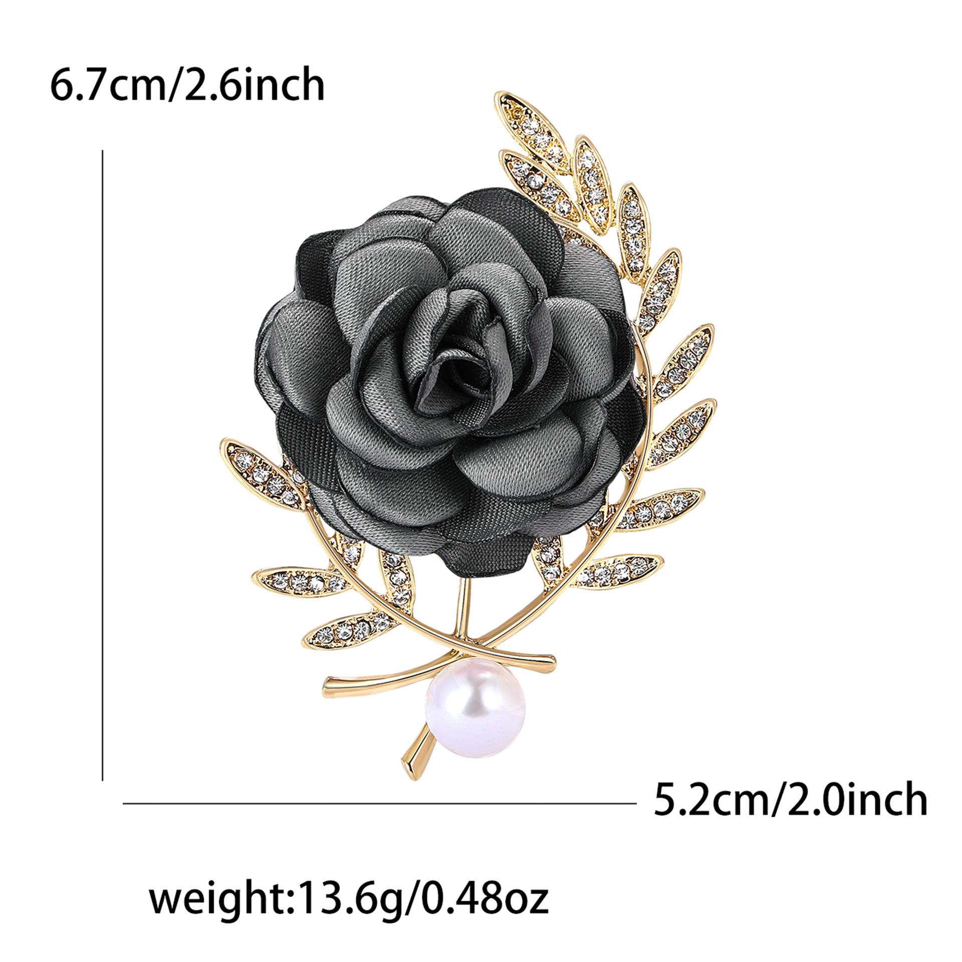 

Модная брошь-цветок из сплава и ткани, изысканная, для женского костюма, пальто, корсаж, ювелирные изделия, булавка