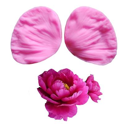 Strumenti per decorare la torta fondente in rilievo con stampo in silicone in rilievo con petalo di fiore di peonia 3D