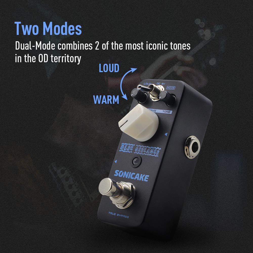 Sonicake Blue Screamer Blues Analog Overdrive Guitar Effect (Dumble Pedal)