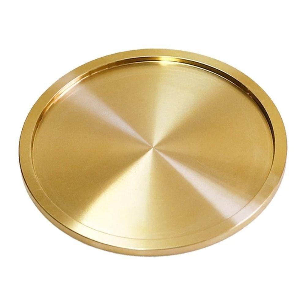 Metal Brass Coaster Round Cup Tray teapot Pads Cup Mats  Office