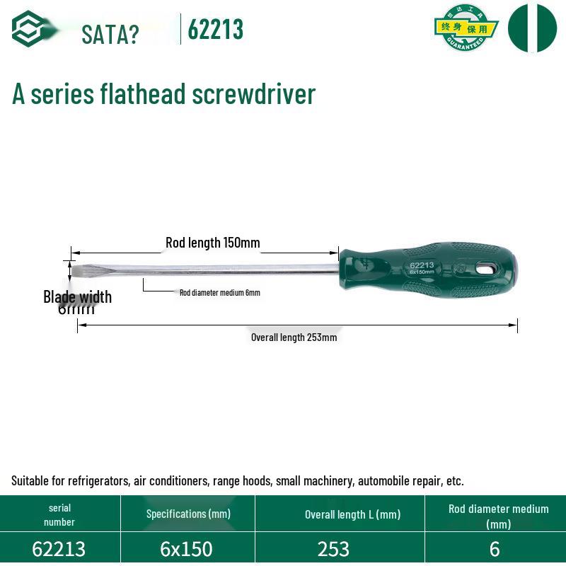 Sata Stubby Screwdriver Set: Phillips, Slotted, Flathead, Torx