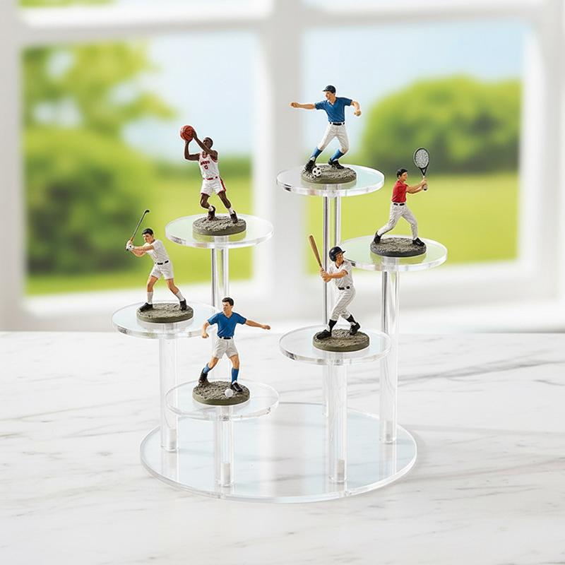 Multifunctional Acrylic Storage Display Rack With 6/8/10 Base Suitable For Displaying Small Statues Jewelry And Cosmetics
