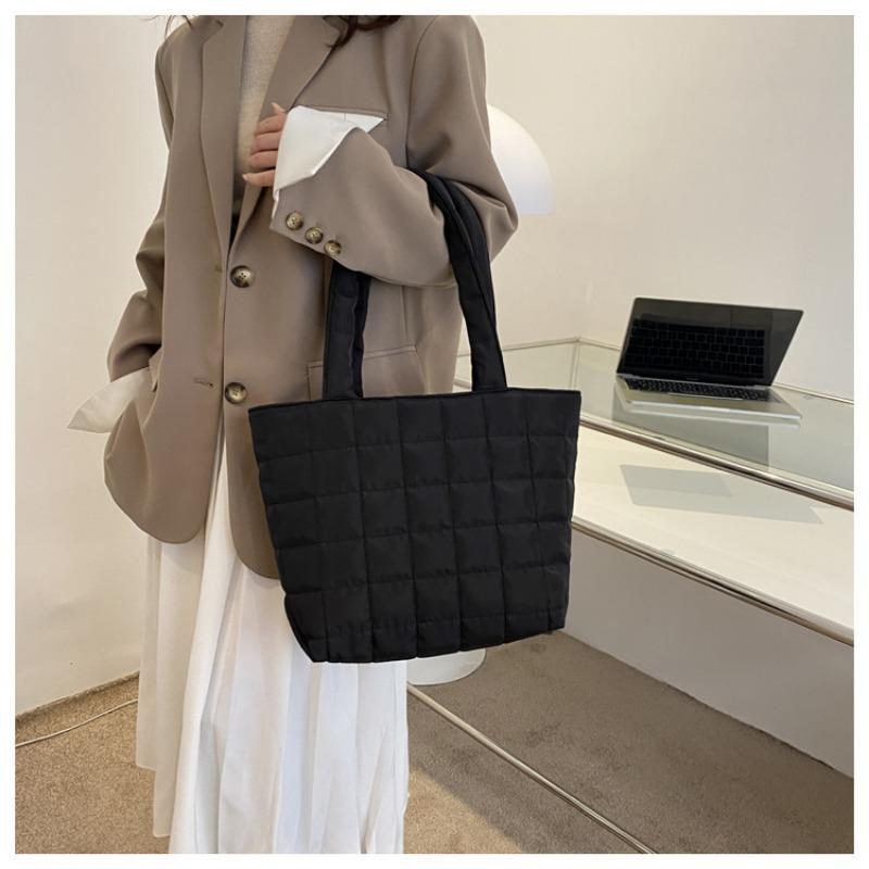 Große Tasche, lässige Einkaufstasche, Umhängetasche mit großem Fassungsvermögen, Tragetasche für Damen