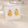 Free Shipping Luxury Cubic Zirconia Fire Stud Earring for Women Stainless Steel Piercing Earring 2025 Fashion Wedding Zircon