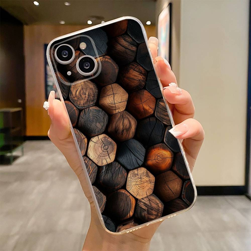 Natural Wood   Phone Case For iPhone 17 16e 16 15 14 13 12 11mini Pro Max X XR XSMAX 8 7 Air Plus Soft Cover