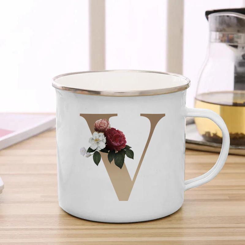 26 A To Z Initials Glod Letter Mugs Print Enamel Mug Coffee Cup Drinkware Personalized Gift Unusual Tea Cup Cupshe Custom Cups
