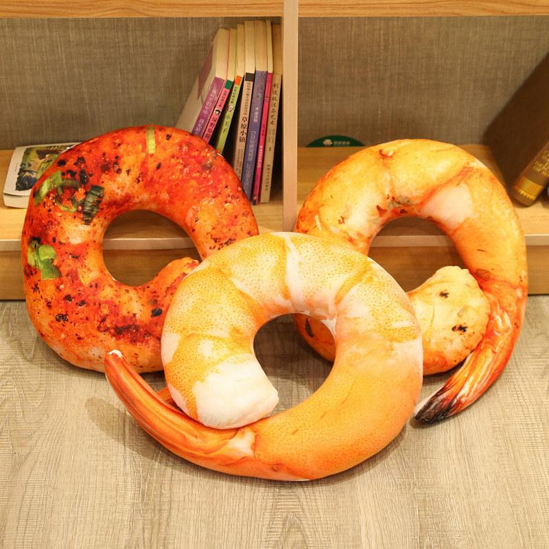 Creative Big Shrimp Throw Pillow Plush Toy Fried Shrimp Doll Girl Bed Sleeping Rag Doll Birthday Gift