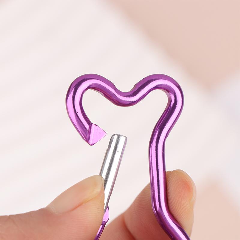 Bone Spring Clasps Aluminum Alloy Spring Buckle Metal Carabiner Keychains Outdoor Camping Accessories