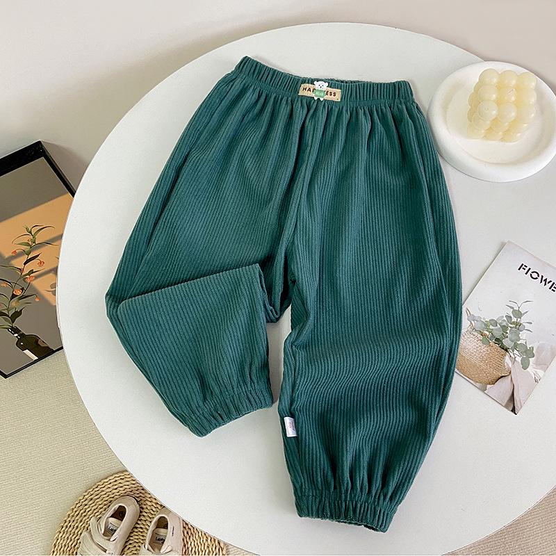 

Дитячі флісові спортивні штани з капоку з мультяшним принтом - Корейський стиль для осені та зими 150# Height 140-150cm