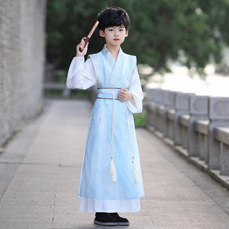 AnnieYouer Boys  Summer Chinese Hanfu Tang Suit 140