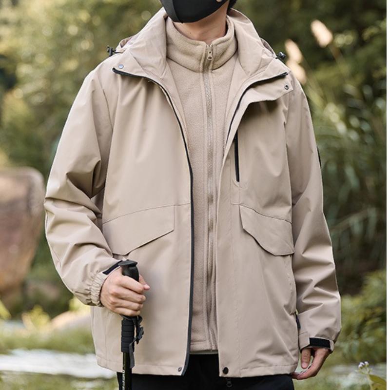 Three-proof Three-in-one Liner Removable Outdoor Use Active Couple Style Mountaineering Jacket Jacket Travel Jacket for Men
